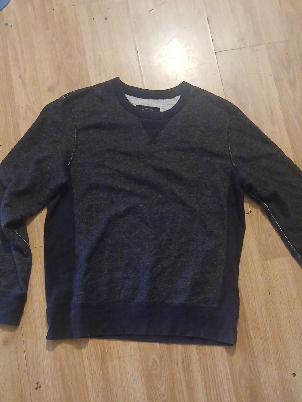 J.Crew WoMen's Fleece Marled Charcoal Crewneck Sweater - Dark Gray